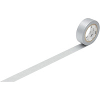 Mt Solids Washi Paper Masking Tape, 15 Mm X 10 Mtrs (Silver)