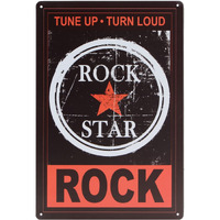 Store2508 Vintage Metal Tin Sign Poster  Rock Star 30X20 Cm