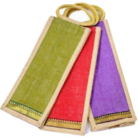 Csm Jute Bag For Bottle/Wine Bottle Bag For 2.5 Litre Bottle - Set Of 2 Jute Bags