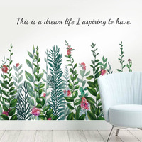 Indian Royals Green Vine Nature Wall Sticker - Tree Design For Living Room Decoration (60 Cm X 90 Cm)
