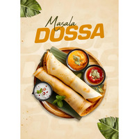 Dosa Poster | Dosa Stickers For Restaurant | Dosa Posters For Wall | Dosa Wall Stickers | Dosa Sticker | Dosa Food Posters For Hotel, Cafe Restaurant, Kitchen, Wall Decor, Home Decor