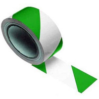 Ynk 50 Mm X 60 Mtrs Self Adhesive Floor Marking Tape | Green And White