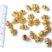 Get-Set-Go! Golden Color Kalasa/Kumbha/Pot (200Pcs) 1.6Cm Plastic Beads For Jewellery Making, Arts And Crafts Work, Necklace, Bracelet Earring Diy Kit (Kalasha/Kumbha)