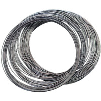 Embroiderymaterial 0.6 Mm Iron Metallic String Wire Resistant Strong Line For Jewellery Making/Beading/Earring/Necklace/Bracelet/Art Diy Projects & Other Craft (Gunmetal 23 Gauge, 6Cm/Loop, 100 Loops)