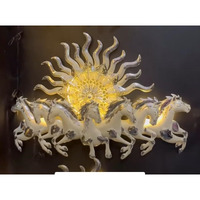 Kokomoon Metal Iron (Frankel Horse Small White (B)) Decorative Wall Art/Sculpture For Home Living Room/Bedroom/Hotels/Office/Cafe Etc. Size (24 * 2 * 22 Inch - Multicolor)