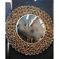 Decore Basket Sun Mirror Wall Decor