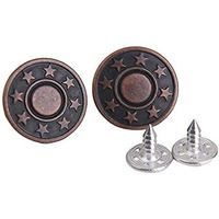 Prokart Jeans Metal Button (No-Sew Button) Hammer Only Tack Snap Jeans Buttons - Pack Of (10 Sets)
