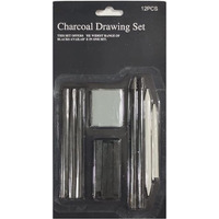 Artbee 12 Pcs Charcoal Drawing Set Ub-5 (Black)