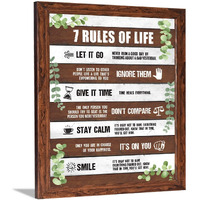 Chaka Chaundh - Motivational Life Rules Poster - Inspirational Quotes Wall Frame (13.6 X 10.6 Inches) - Engineered Wood Frame