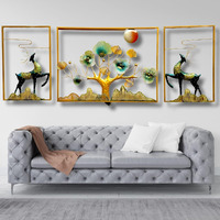 Rsn Ginkgo Tree Leaves With Led Metal Frame Wall Dcor Entrance, Antique Wall Hanging For Living Room, Wrought Iron, Wall Art Decor Hanging For Home - 180 Cm