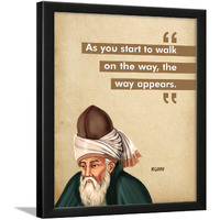 Chaka Chaundh  Rumi Frames - Rumi Quotes Poster - Motivational Quotes Frames - Poster With Frame - Rumi Quotes Wall Decor  Inspirational Quotes Wall Frames - (13.6 X 10.6 Inches)