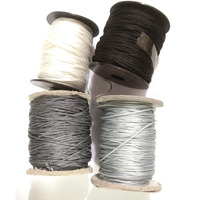 Omx Nylon 1Mm Thick, 4 Rolls, Macrame Cord (100 Meters In 1 Roll), Total 400 Mtr Nylon Chinese Knotting Cord, For Macrame, Jewelry Making (Black, White, Light Grey & Dark Grey)