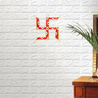 Kridaykraft Metal Wall Hanging Swastik Vastu For Home Office Wall Dcor Decorative Showpiece Item Wall Sculpture Modern Wall Art For Decoration & Gifting Purpose