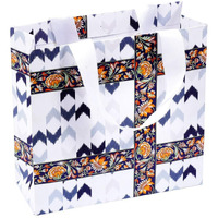 Sapco Gift Paper Bag "Indian Fusion " For Gifting Purpose. Diwali (8X8X3-Inch(Small)), 10 Count,Multicolor