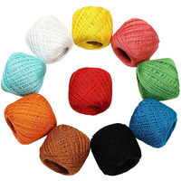 Icraft Crochet Cotton Thread Yarn For Knitting And Craft Making (Multicolour) - Pack Of 10 (Thread Balls)