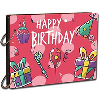 Printelligent Diy Scrapbook Photo Album Diary - Creative Gifts For Anniversary - Birthday- By Printelligent (Small 9 X 6.5 Inch) Multi-Color