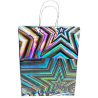 Bless Kraft 3D Fine Paper Gift Bags, (16X14X5 Cm) Paper Bags With Handles Bulk, Shopping Bags Retail Bags Paper Gift Bags (6), 1 Count,Silver