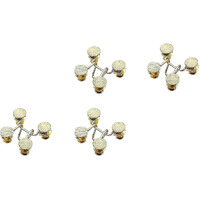 Mgnlr Instant Jeans Button Pins Waist Tightener Set, Make The Waist Fit For Skirt Pants Robe, No Sewing Required Adjustable Waist Buckle For Loose Jeans Pants (4Pcs Golden Waist Pin)