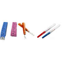 On Blow Combo Pack Of Sewing Tailor Tapes (2) + Seam Ripper Stitch Unpicker And Opener Small (2) + Seam Rippers Big (2) | Random Colors