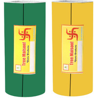 Treemaison Vastu Green - Yellow Tape |Size - 4 Inch| Length- 8 Feet (Approx) |Vastu Tape Remedy For Toilet | Vastu Tape For Main Door Entrance | Pack Of 2