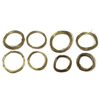 Beadsnfashion Jewellery Making Brass Wire Set  Gold Colour, Pack Of 8 (16 To 30 Gauge, 5 Meters Each) | Craft Wire For Diy Jewellery, Beading & Art Projects