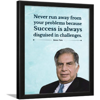 Chaka Chaundh - Ratan Tata Quote Frame - Motivational Quotes Frames - Poster With Frame - Ratan Tata Quotes Gifts  Quotes Wall Frames - (14 X 11 Inches)