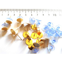 Go-Set-Get! (100 Pcs) Metal Ear Studs (Gold) With Washer For Jewellery Making, Ear Studs, Bracelets, Earrings, Jewelry Accessories & Diy Jewellery Supplies (Flatstud-Gold)