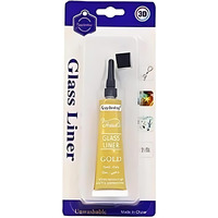 Greenhood Glass Liner Colors - 3D Glass Color 21Ml X 1 Tubes For Art And Craft (Pack Of 1) (Golden)