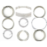 Beadsnfashion Jewellery Making Wire Silver Colour, Pack Of 8 Pcs, Size: 16, 18, 20, 22, 24, 26, 28 & 30 Gauge Thick, 5 Mtrs Each