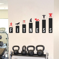 Decopix 'Gym Fitness Motivation Sports Wall Sticker' - Dp1057(Multicolour, Vinyl - 100Cm X 50 Cm)