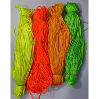 Omx 2.5 Mm Thick, 60 To 75 Mtr, In 1 Roll, 4 Colours (Total 300 Mtr) Malai Macrame Cord/Bugtail Satin Cord Shamballa Beading Kumihimo String (Neon Orange, Neon Lime, Neon Green& Neon Gold)
