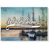 Anupam 100% Cotton Rough Pressed Watercolour Paper Pad - Natural White - 30 Pages (15 Sheet) - 250 Gsm - A4