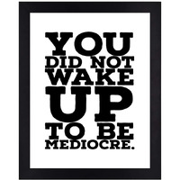Interio Crafts Motivational Poster Wall Quotes With Frame Positive Affirmation (13"X10" Inches,Synthetic Wood, Black And White)