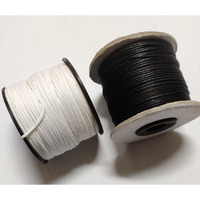 Omx Black & White Roll (100 Mt Roll Each Colour). Total 200 Mtr Wax Cotton Cord For Diy Jewellery Making, Beading, Art And Craft Work And Handicrafts (0.5 Mm Black & White, 100 Mtr Each)