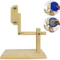 Embroiderymaterial Lap Adjustable Wooden Embroidery Hoop Stand | 3-Part Ergonomic Holder Frame For Aari, Maggam, Handwork, Stitching, Display & Diy Crafts (Hoop Not Included)