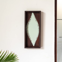 Exclusivelane Recycled Wooden Wall Dcor Hanging Items For Living Room | 'Wooden Foliage' Handcrafted Wall Hangings For Home Decoration (14 Inch)