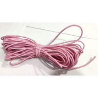 Omx Elastic Cord Strap 2.5Mm Thick, Round Stretchy Ear Loop Strap For Comfortable Ear Tie, Elastic Rope For Crafts Diy Sewing Mask Making (Pink, 20 Mtr)