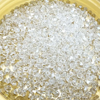 Indikonb Bicone Acrylic Plastic Crystal-Like Beads | Small 4Mm Bead For Bracelet & Necklace Making | 2400 Pcs | Pack Of 70G | Colorful Beads For Diy Jewelry & Craft Projects (White)