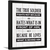 Chaka Chaundh - Army Quotes Wall Frames - Army Quotes Posters - Indian Army Quotes - (13.6 X 10.6 Inches) (The True Soldier - White)