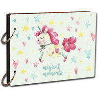 Paper Plane Design Diy Kids Scrapbook Photo Album Diary (Multicolour) (12 X 8.5 Inch)