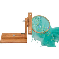 Candy Flip Size And Angle Adjustable Wooden Embroidery Hoop Stand, Free Size Hoop Stand Holder For Hand Embroidery, Easy Operation Lifesaver Embroidery Supplies