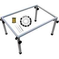 Ragro Box Square Type Aari Stand 24 X 16-Inches Size Aari Embroidery Stand/With 3Aari Needle/ Gold Zari Thread And 12 Clip /Alternative For Hoops/Aari Work Materials