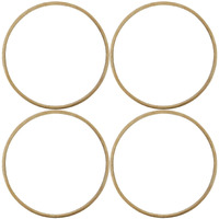 Embroiderymaterial Display Wooden Hoops For Dream Catchers, Floral Macram, Wedding Dcor & Wall Hanging Craft (4 Pieces Set) 12 Inch