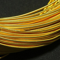 Embroiderymaterial Stiff Wire/Gijai For Embroidery And Jewellery Making, 1Mm, Dark Gold Color(100 Gram)