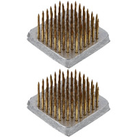 Artibetter 2Pcs Japanese Kenzan Ikebana Arranger Brass Floral Arranging Pin Needle Holder For Floral Arrangement Art Home Office Decor