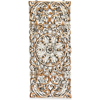 Xelda Wall Hanging Plaque, Black And Gold Decorative Panel, 40 X 90 Cm, Wooden (1, Black Golden)