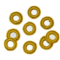 Embroiderymaterial Crochet Rings For Craft, Decoration And Embroidery (20Mm, Mustard Gold, 100 Pieces)