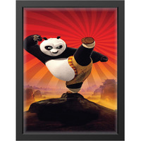Uncover Mystery Kungfu Panda Digital Hd Print, Framed Poster Wall Art For Home, Office, Living Room Wall Decoration, (Size - 9.75 X 13.25 In), Frame Color : Black-433