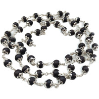 Shivaratna Karungali Malai 54+1 Beads Crafted With Germanv Silver - Beads Size 8 Mm, Government Lab Certified