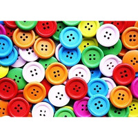 House Hatch Diy Wooden Buttons Used In Art & Craft Sewing, Scrap Booking, Decorations (Multicolor, 1.5 X 1.5 Cm) - 100 Pieces